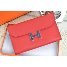 Hermes H Wallet Red Silver Hermes H Wallet Red Silver