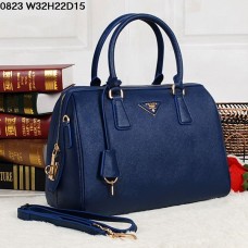 Prada Saffiano Leather 0823 Navy Blue Tote Bag Prada Saffiano Leather 0823 Navy Blue Tote Bag
