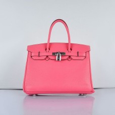 Hermes Birkin 30cm Togo leather Handbags Lip Pink Sliver Hermes Birkin 30cm Togo leather Handbags Lip Pink Sliver