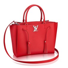 L Vuitton M54570 Lockmeto Tote Bag Soft Calf Leather