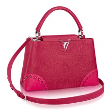 L Vuitton M54582 Capucines PM Tote Bag Taurillon Leather