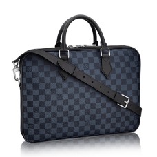 L Vuitton N63298 Dandy Briefcase Damier Cobalt Canvas