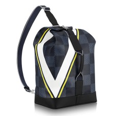 L Vuitton N44012 Sac Marin Backpack Damier Cobalt Canvas