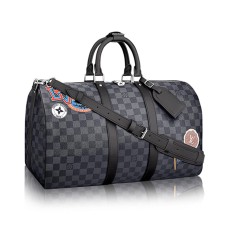 L Vuitton Keepall 45 Bandouliere N41057 Damier Graphite Stickers