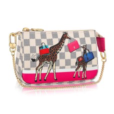 L Vuitton Mini Pochette Accessoires N62200 Damier Azur Canvas