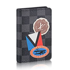 L Vuitton Pocket Organizer N64440 Damier Graphite Stickers L Vuitton Pocket Organizer N64440 Damier Graphite Stickers