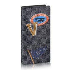 L Vuitton Brazza Wallet N64438 Damier Graphite Stickers