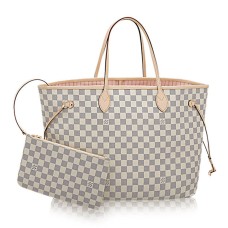 L Vuitton Neverfull GM N41604 Damier Azur Canvas