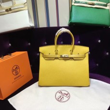 Hermes Birkin 35cm Togo Leather Handbag Yellow Gold Hermes Birkin 35cm Togo Leather Handbag Yellow Gold