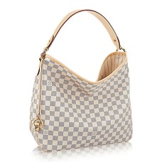 L Vuitton N41464 Delightful MM Hobo Bag Damier Azur Canvas