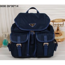 Prada Backpack 0030 Navy Blue Satchel Prada Backpack 0030 Navy Blue Satchel