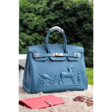 Hermes Birkin Horse Togo Leather Blue 35cm Hermes Birkin Horse Togo Leather Blue 35cm