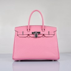 Hermes Birkin 30cm Togo Leather Handbags Cherry Pink Silver Hermes Birkin 30cm Togo Leather Handbags Cherry Pink Silver