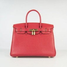 Hermes Birkin 30cm Togo leather Handbags red gold Hermes Birkin 30cm Togo leather Handbags red gold