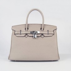 Hermes Birkin 30cm Togo leather Handbags grey silver Hermes Birkin 30cm Togo leather Handbags grey silver