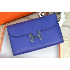 Hermes H Wallet Royal Blue Silver Hermes H Wallet Royal Blue Silver