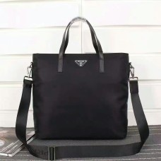 Prada Men's Canvas Tote Bag 2530 Black Prada Men's Canvas Tote Bag 2530 Black