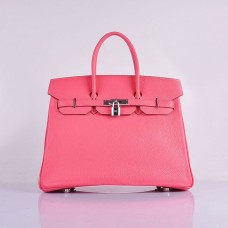 Hermes Birkin 35cm Togo leather Handbags Lip Pink Silver Hermes Birkin 35cm Togo leather Handbags Lip Pink Silver
