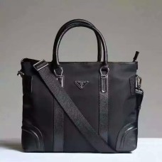 Prada Men's Canvas Tote Bag 0012 Black Prada Men's Canvas Tote Bag 0012 Black