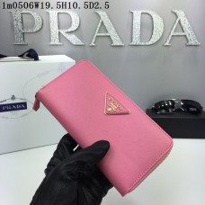 Prada Wallet Saffiano Leather 0506 Pink Prada Wallet Saffiano Leather 0506 Pink