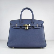 Hermes Birkin 30cm Togo leather Handbags dark blue golden Hermes Birkin 30cm Togo leather Handbags dark blue golden
