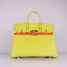 Hermes Birkin 30cm Togo Leather Handbags Lemon Yellow Silver Hermes Birkin 30cm Togo Leather Handbags Lemon Yellow Silver
