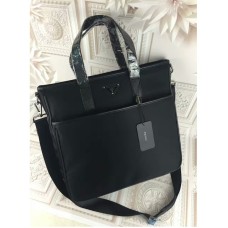 Prada Men's Canvas Tote Bag 1032 Black Prada Men's Canvas Tote Bag 1032 Black
