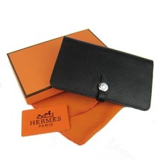 Hermes Dogon Wallet Togo Leather H001 Black Hermes Dogon Wallet Togo Leather H001 Black