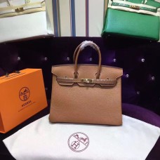Hermes Birkin 35cm cattle skin vein Handbags light coffee silver Hermes Birkin 35cm cattle skin vein Handbags light coffee silver