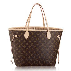 L Vuitton M40156 Neverfull MM Shoulder Bag Monogram Canvas