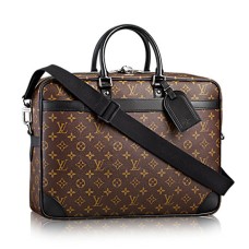 L Vuitton M40224 Porte-Documents Voyage GM Briefcase Monogram Macassar Canvas