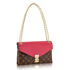 L Vuitton M40542 Pallas Chain Shoulder Bag Monogram Canvas