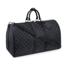 L Vuitton M40605 Keepall 55 Bandouliere Duffel Bag Monogram Eclipse Canvas