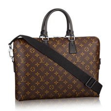 L Vuitton M40868 Porte Documents Jour Briefcase Monogram Canvas