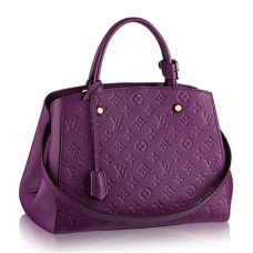 L Vuitton M41046 Montaigne MM Tote Bag Monogram Empreinte Leather