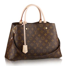 L Vuitton M41056 Montaigne MM Tote Bag Monogram Canvas