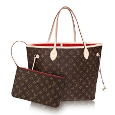 L Vuitton M41177 Neverfull MM Shoulder Bag Monogram Canvas