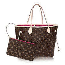 L Vuitton M41178 Neverfull MM Shoulder Bag Monogram Canvas