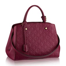 L Vuitton M41196 Montaigne MM Tote Bag Monogram Empreinte Leather
