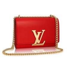L Vuitton M41280 Chain Louise MM Crossbody Bag Calfskin Leather
