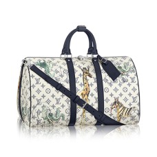 L Vuitton M41449 Keepall 45 Bandouliere Duffel Bag Monogram Coated Canvas