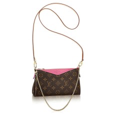 L Vuitton M41483 Pallas Clutch Crossbody Bag Monogram Canvas