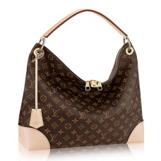 L Vuitton M41625 Berri MM Hobo Bag Monogram Canvas