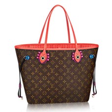 L Vuitton M41663 Neverfull MM Totem Shoulder Bag Monogram Canvas