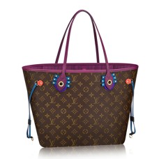 L Vuitton M41664 Neverfull MM Totem Shoulder Bag Monogram Canvas