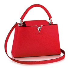L Vuitton M42237 Capucines PM Tote Bag Taurillon Leather