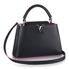 L Vuitton M42245 Capucines PM Tote Bag Taurillon Leather