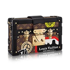 L Vuitton M43229 Petite Malle World Tour Crossbody Bag Monogram Canvas