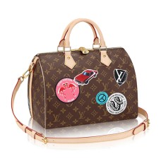 L Vuitton M43231 Speedy Bandouliere 30 World Tour Tote Bag Monogram Canvas