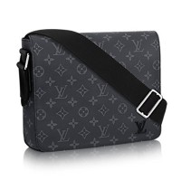 L Vuitton M44000 District PM Messenger Bag Monogram Eclipse Canvas